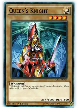 Queen's Knight - YGLD-ENB07 - Common - 1st Edition - Lightly Played - Image 1