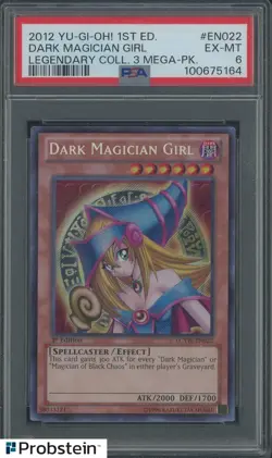 2012 YU-GI-OH! 1st Edition Legendary Collection Dark Magician Girl PSA 6 EX-MT - Image 1