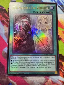 The Fallen & The Virtuous CH01-EN019 Ultra Rare 1st Ed NM Yugioh - Image 2