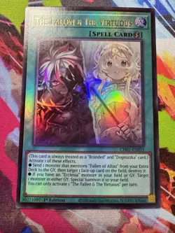 The Fallen & The Virtuous CH01-EN019 Ultra Rare 1st Ed NM Yugioh - Image 4