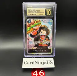 CGC PRISTINE 10 MONKEY D. LUFFY #P-075 SAIKYO JUMP PROMO 2024 ONE PIECE JPN 46 - Image 1