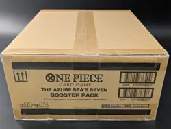 One Piece OP14-EB04 The Azure Sea's Seaven English 12 Booster Box Case Sealed - Image 2