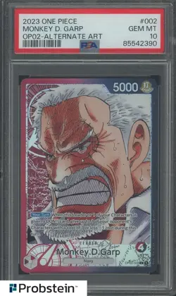 2023 One Piece OP02-002 Monkey D. Garp Alpha Pre-Errata PSA 10 GEM MINT - Image 1