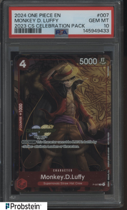 2024 One Piece EN CS Celebration Pack #007 Monkey D. Luffy PSA 10 GEM MINT - Image 1