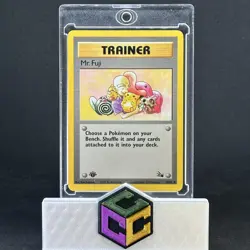 1999 Pokemon TCG Mr. Fuji Fossil Trainer Card 58/62 1st Edition Uncommon - Image 1