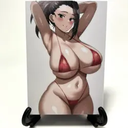 My Hero Academia Momo Yaoyorozu Sexy Bikini Anime Waifu Girl Goddess Art Card - Image 1