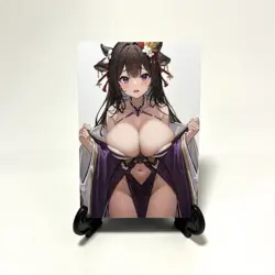 Azur Lane Kashino Sexy Hot Anime Waifu Girl Doujin Lewd Goddess Glitter Art Card - Image 2