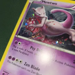 WHOLE SWIRL 🌀💫 LP Mewtwo XY101 XY Black Star Promo Cosmos Holo Pokemon Card - Image 2