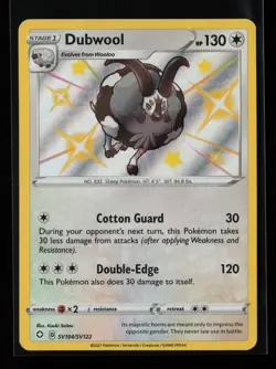 Dubwool SV104/SV122 Shiny Holo Rare Shining Fates Pokemon Card - Image 1