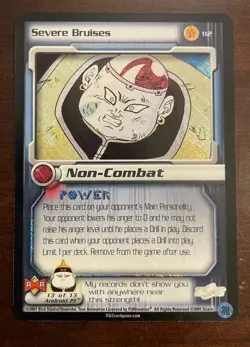 DBZ CCG Severe Bruises HOLO FOIL Rare LIMITED 112 Dragon Ball Z Score TCG Card - Image 1