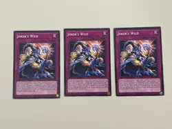 Yugioh - Joker's Wild x 3 - 1st Edition LP - Plus Free Holo Card - Image 1