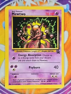 🔥Pokemon Mewtwo Wotc Promo 14/53 Regular Psyburn 40 Promo 2000 English Card🔥📈 - Image 1