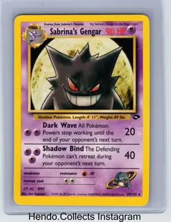 MINTY Sabrina's Gengar 29/132 Gym Challenge Rare Vintage Pokemon Card WOTC - Image 1