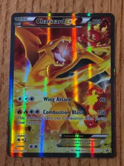 Pokemon TCG Charizard EX XY121 Black Star Promo Full Art Holo Card 2016 Sleeved - Image 1