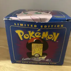 Pokemon 23k Gold Plated JIGGLYPUFF Trading Card Sealed 1999 Blue Box Burger King - Image 1