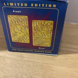 Pokemon 23k Gold Plated JIGGLYPUFF Trading Card Sealed 1999 Blue Box Burger King - Image 2