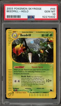Pokemon Beedrill Skyridge Holo Rare #H4 PSA 10 Gem Mint - Image 1