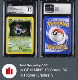 CGC 10 GEM MINT Dark Golbat Team Rocket 1st Edition 7/82 Holo Pokemon Card - Image 1