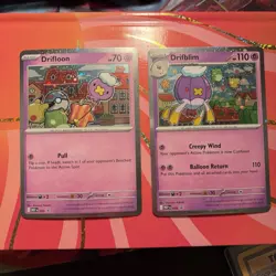 Difloon 005 Drifblim 006 Mega Evolution Black Star Promo Cosmos Pokemon TCG MINT - Image 1
