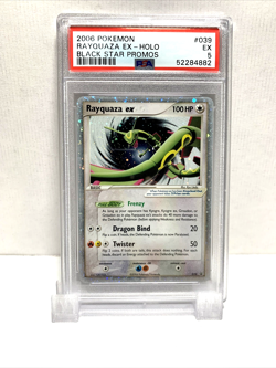 2006 POKEMON BLACK STAR PROMOS #039 RAYQUAZA EX-HOLO PSA 5 - Image 1
