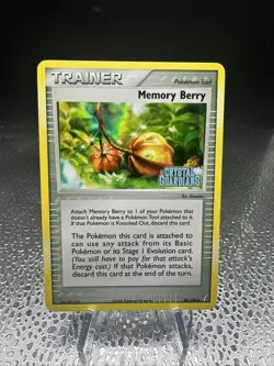 2008 Pokemon - Memory Berry Trainer 80/100 EX Crystal Guardians Holo Stamped LP - Image 1