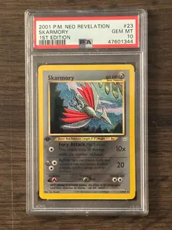 Pokemon Neo Revelation 1st Edition SKARMORY 23/64 PSA10 MINT # 47601344 - Image 2