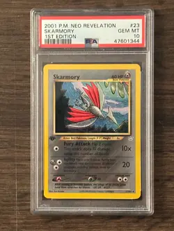 Pokemon Neo Revelation 1st Edition SKARMORY 23/64 PSA10 MINT # 47601344 - Image 3
