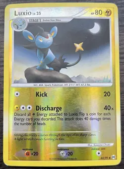 Luxio 43/99 Pokemon TCG Platinum Arceus Reverse Holo Moderate Play MP - Image 1
