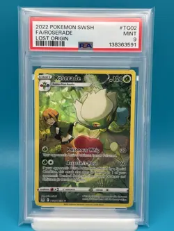 PSA 9 - 2022 POKEMON SWORD & SHIELD LOST ORIGIN TG02 FULL ART/ROSERADE - Image 1