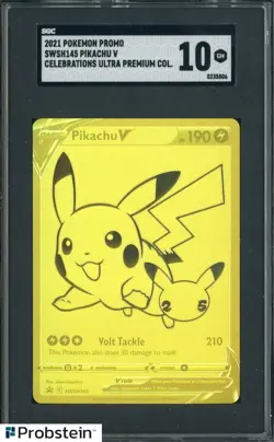 2021 Pokemon Promo Celebrations Ultra Premium Collection Pikachu V SGC 10 - Image 1