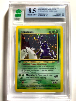 2000 Pokemon Neo Genesis "Heracross" 6/111 Holo MNT 8.5 MNT WOTC 1st-Ed - Image 1