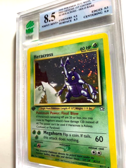 2000 Pokemon Neo Genesis "Heracross" 6/111 Holo MNT 8.5 MNT WOTC 1st-Ed - Image 2