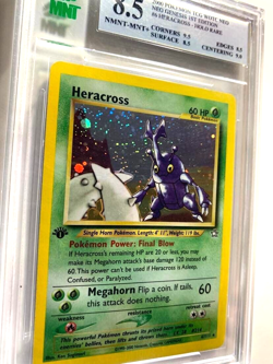 2000 Pokemon Neo Genesis "Heracross" 6/111 Holo MNT 8.5 MNT WOTC 1st-Ed - Image 4