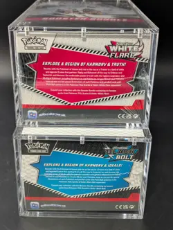 2x Pokemon SV10.5 Black Bolt White Flare Sealed Booster Bundle Display W/Acrylic - Image 3