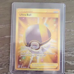 Pokemon Ultra Ball Trainer Item Secret Rare Holo 186/172 Brilliant Stars - Image 1