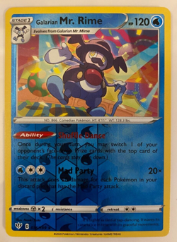 Pokemon - Galarian Mr. Rime - 036/189 - Reverse Holo Rare - Darkness Ablaze - NM - Image 1