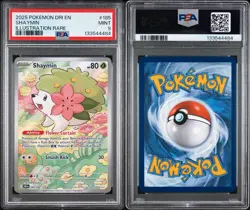 2025 Pokemon DRI EN Shaymin Illustration Rare # 185 PSA 9 - Image 3