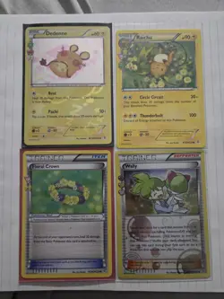 Pokemon TCG Radiant Collection (Gen) Dedenne, Raichu, Wally, and Floral Crown. - Image 1