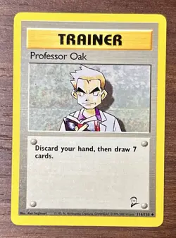 Professor Oak 116/130 Uncommon Normal NM Pokemon Base Set 2 - Image 1
