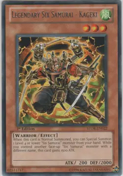 Legendary Six Samurai - Kageki - STOR-EN022 - Rare - Unlimited Edition - Heavily - Image 1