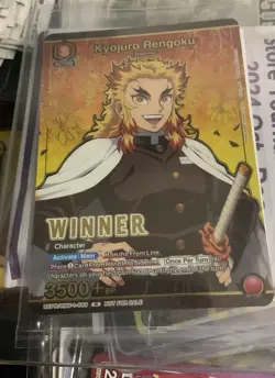 Sealed Union Arena Winner Card Kyojuro Rengoku KMY-1-089 Demon Slayer - Image 1