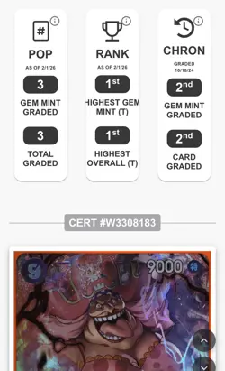 One Piece Charlotte Linlin OP08-069 Alt Art SR TAG Graded 10 Card 2024 - Image 2