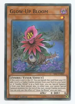 Glow-Up Bloom SR07-EN003 Super Rare Yu-Gi-Oh Card 1st Edition New - Image 1