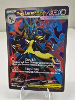 Pokemon TCG: Mega Lucario ex 160/132 ME01: Mega Evolution Ultra Rare Card Holo - Image 1