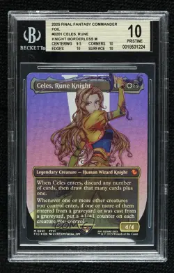 Celes Rune Knight (Borderless) Foil Magic Final Fantasy BGS 10 PRISTINE - Image 1