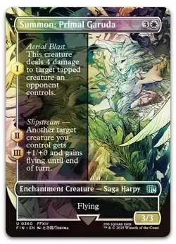 Summon: Primal Garuda (Borderless) #360 (Foil) (NM) Final Fantasy FIN Magic MTG - Image 1
