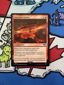 Fiery Inscription x1 Mtg Lord of the Rings: Tales of Middle-Earth - Image 1
