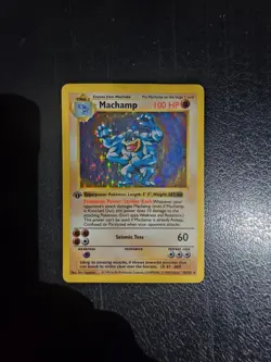 Machamp 8/102 Base Set Holo Rare Pokemon TCG Cards 1st Edition - LP - Image 1
