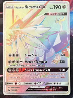Dusk Mane Necrozma Gx 163/156 Pokemon Ultra Prism Card - Image 1