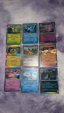 Pokemon Eeveelution HOLO COMPLETE 9 Card Set Lot PRISMATIC EVOLUTIONS Umbreon - Image 3